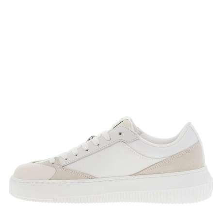 Baskets basses tennis Chunky Cupsole Low Mix en cuir blanches à plateforme