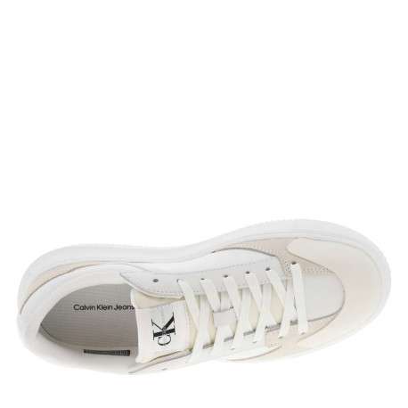 Baskets basses tennis Chunky Cupsole Low Mix en cuir blanches à plateforme - Image 4