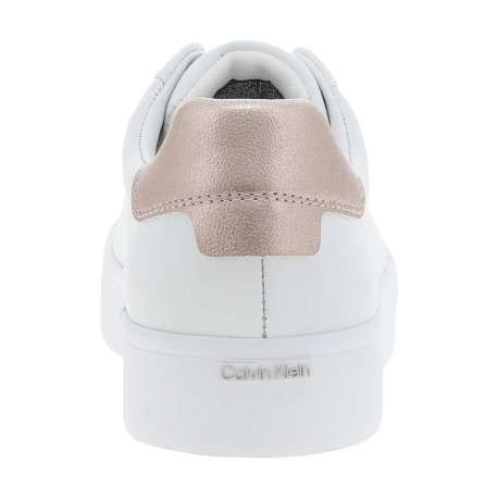 Baskets basses tennis Vulc Lace Up Saff Fox en cuir blanches et rose à lacets - Image 6