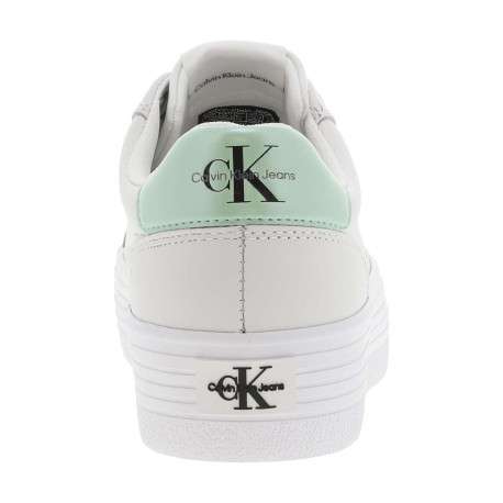 Baskets basses tennis Vulc Flatform Laceup en cuir blanches à plateforme - Image 6