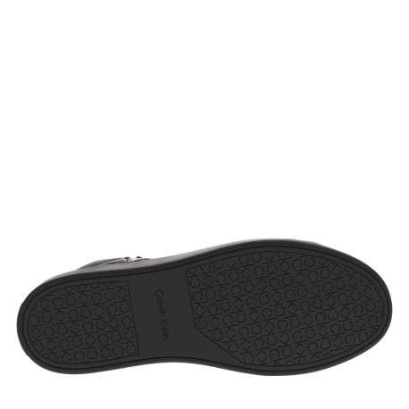 Baskets montantes en cuir noires avec semelle plateforme lacets et zip latéral - Image 5