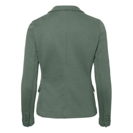 Veste kaki unie pour femme avec un bouton de fermeture à l'avant - Image 2