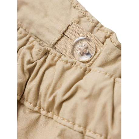 Short cargo RYAN en coton beige avec coupe regular fit et taille élastiquée - Image 2