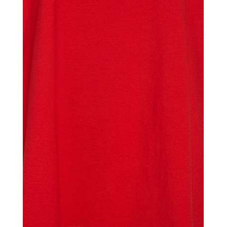 T-shirt en coton rouge avec une coupe oversize un col rond et flocage avant - Image 3