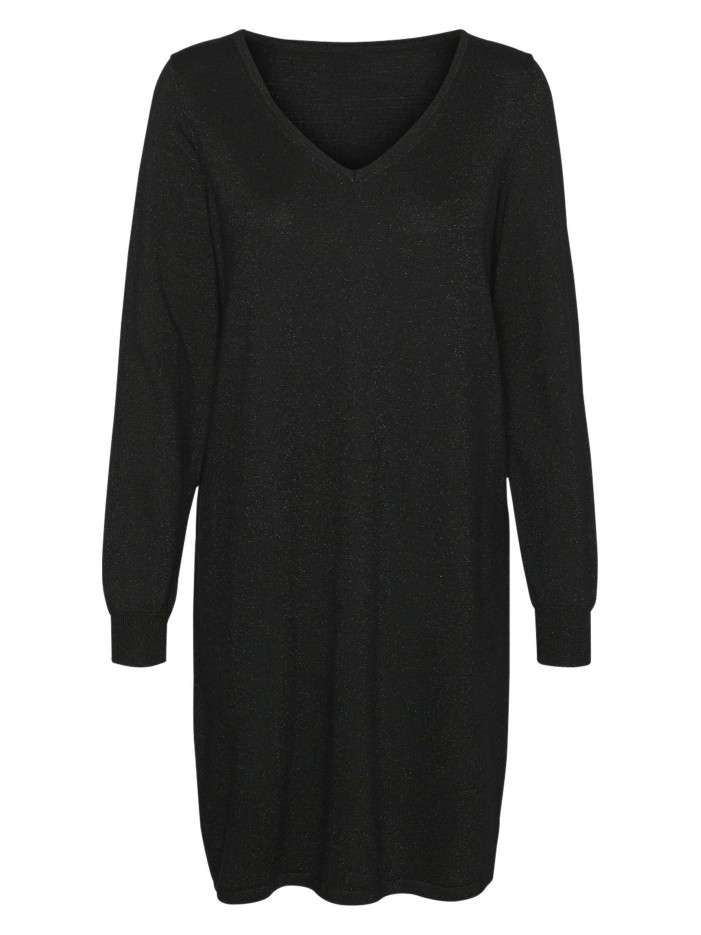 Robe pull mi-longue noire...