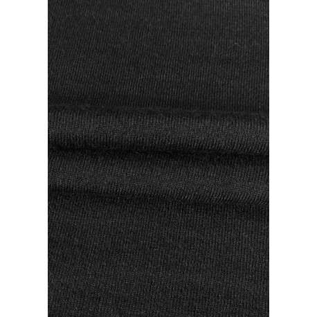 Pull noir uni avec une coupe droite un col rond et des manches longues - Image 3