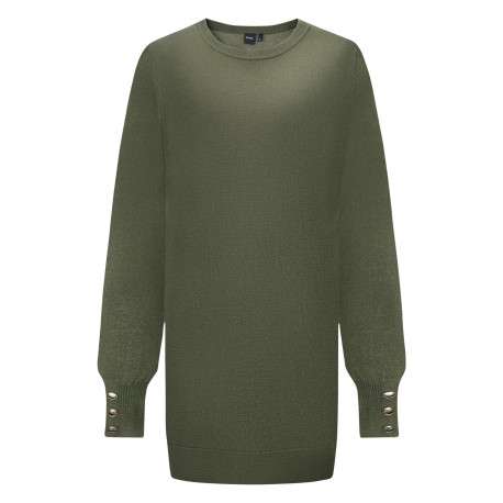 Kaporal Pull Femme Mara - Coupe Regular, Col Cheminée, Manches Longues, Couleur Mastic
