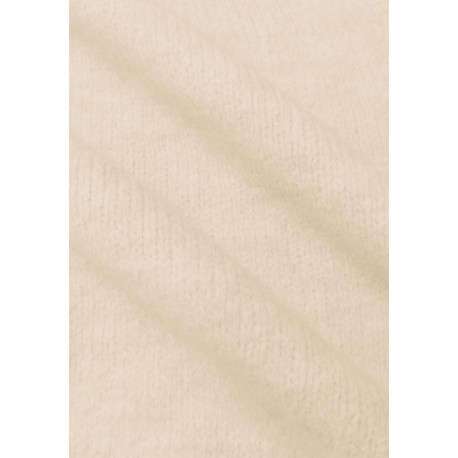 Pull écru en maille torsadée sur le torse avec une coupe droite et un col rond - Image 3