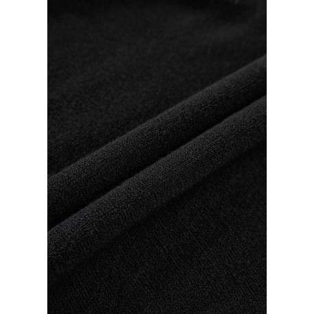 Robe courte noire unie à coupe ajustée un col montant et des manches longues - Image 2
