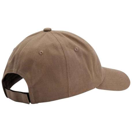 Casquette en coton camel unie à coupe strapback avec un patch logo de la marque - Image 2