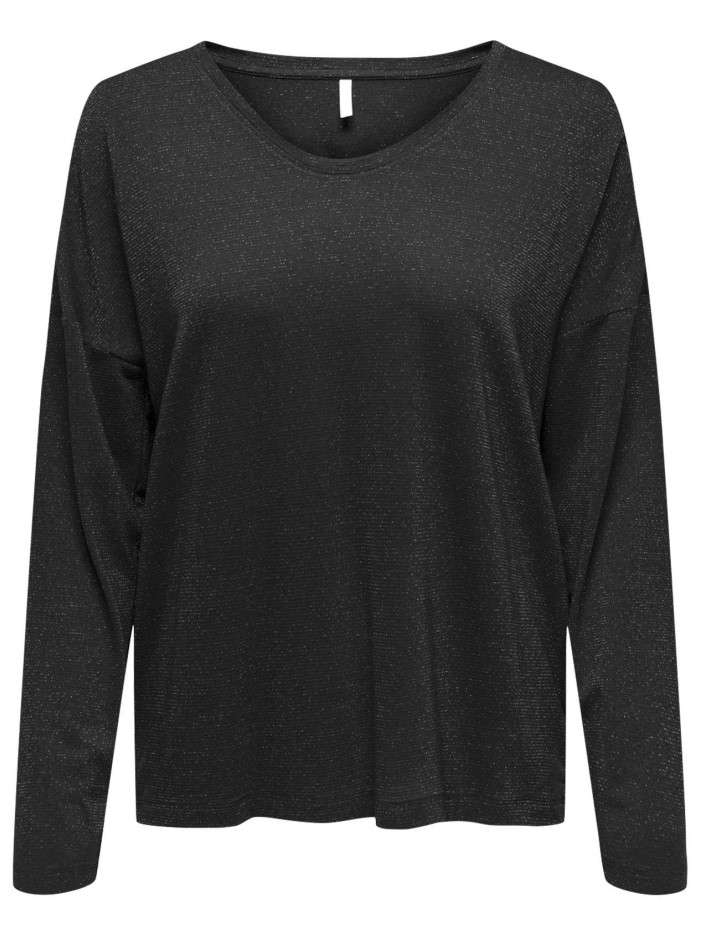 T-shirt noir uni avec une...