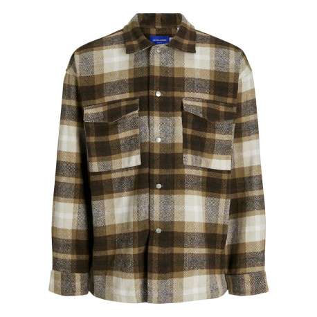 Chemise marron à carreaux à coupe droite et à manches longues - Image 11
