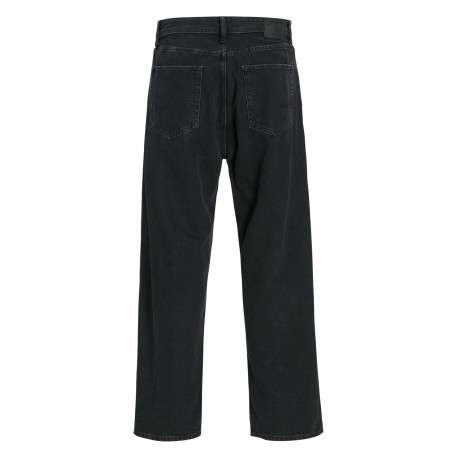 Jean noir uni 5 poches avec une coupe loose et une taille mi-haute - Image 2
