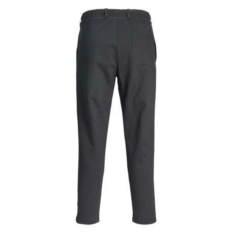 Pantalon chino en coton mélangé bleu marine uni avec une coupe slim - Image 2