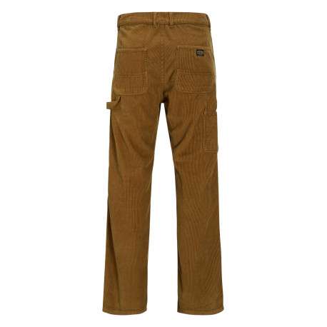 Pantalon chino en coton camel en velours côtelé avec une coupe loose - Image 2