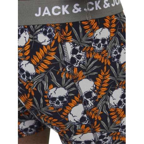Lot de 3 boxers classiques en coton multicolore à imprimé têtes de morts - Image 3