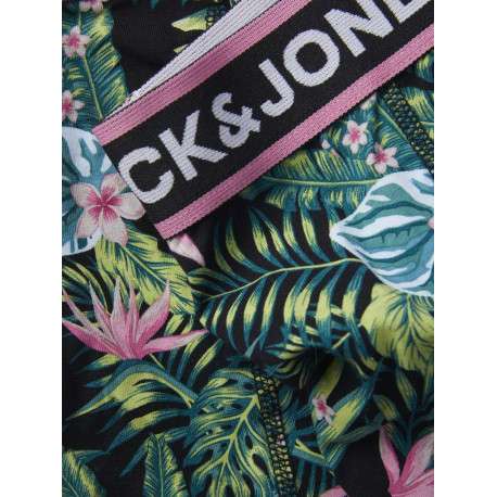 Lot de 3 boxers classiques en coton verts à coupe fermée et à imprimé tropical - Image 3