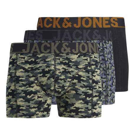 Lot de 3 boxers classiques en coton multicolore à imprimé camouflage