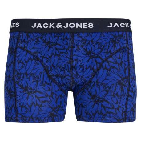 Lot de 3 boxers classiques en coton bleus à imprimé tropical et fleuri - Image 2