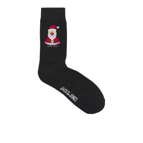 Coffret de Noël chaussettes et boxer en coton bleus nuit à motifs de Noël - Image 3