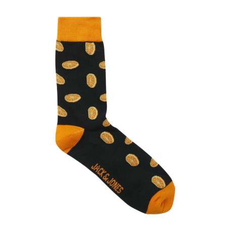 Lot de 3 paires de chaussettes hautes en coton mélangé noires imprimées - Image 2