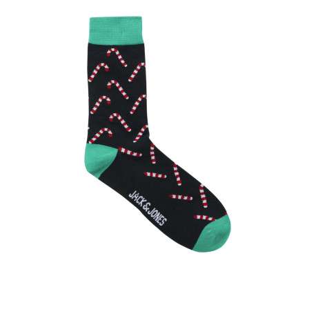 Lot de 3 paires de chaussettes hautes en coton mélangé noires imprimées - Image 4