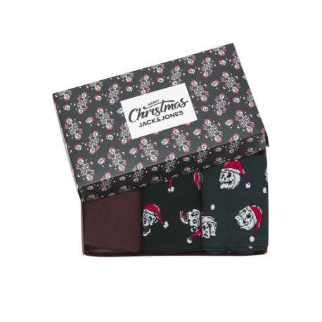 Coffret de Noël de chaussettes hautes en coton mélangé multicolores imprimées - Image 5