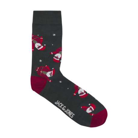 Lot de 3 paires de chaussettes hautes en coton mélangé bleues nuit imprimées - Image 2