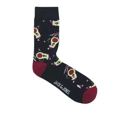 Lot de 3 paires de chaussettes hautes en coton mélangé bleues nuit imprimées - Image 3