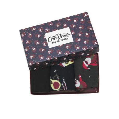Lot de 3 paires de chaussettes hautes en coton mélangé bleues nuit imprimées - Image 5