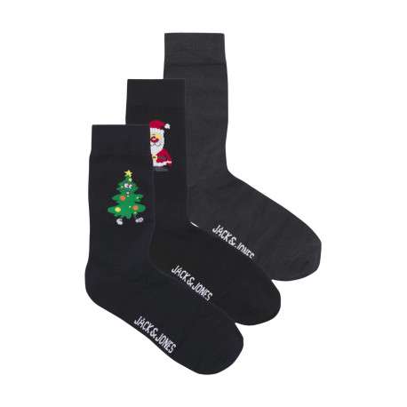 Lot de 3 paires de chaussettes hautes en coton mélangé bleues nuit unies