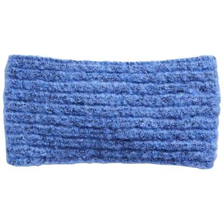 Bandeau cache oreilles lavande uni chaud en maille côtelé et avec un nœud - Image 2