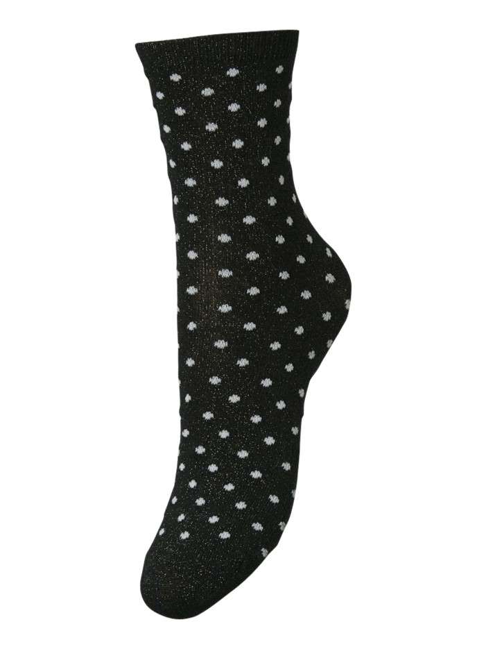 Chaussettes noires à pois...