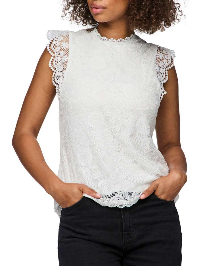 T-shirt blanc uni en...