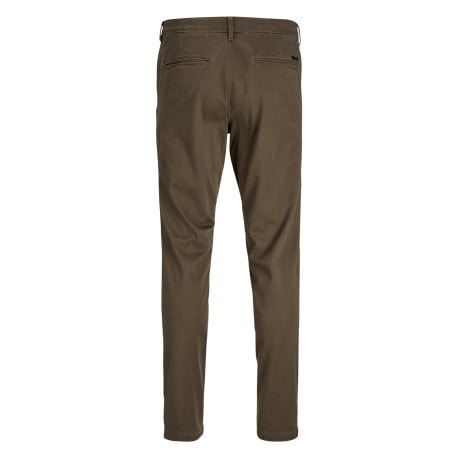 Pantalon chino Marco Bowie en coton mélangé marron uni avec une coupe slim - Image 2