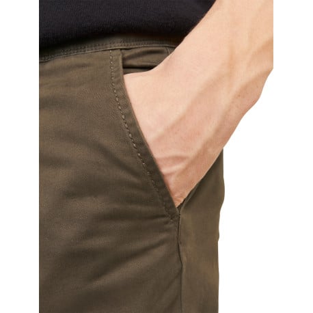 Pantalon chino Marco Bowie en coton mélangé marron uni avec une coupe slim - Image 5