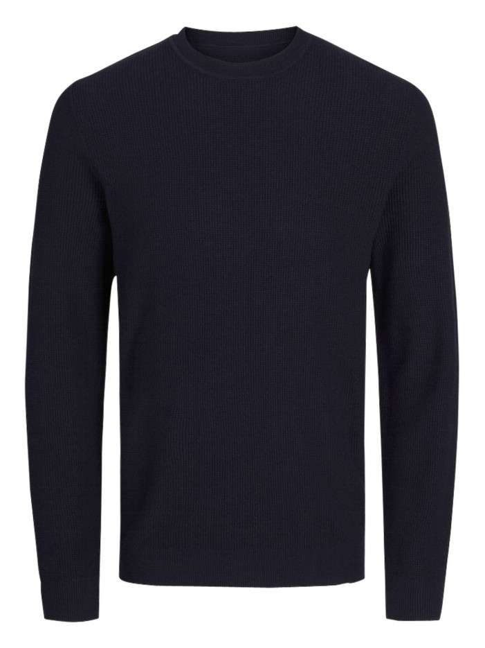 Pull en coton marine uni...