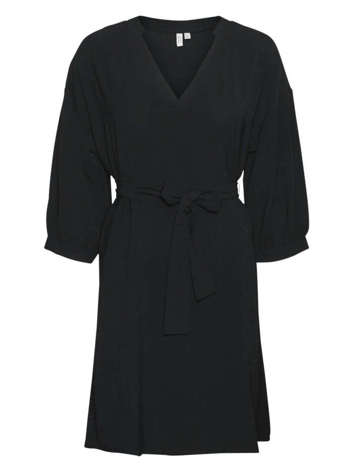 Robe courte noire unie à...