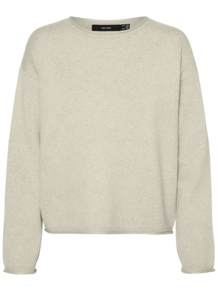Pull écru uni avec une...