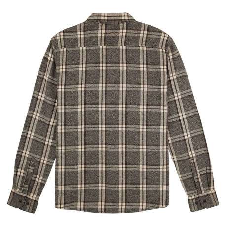 Chemise en coton noire à carreaux avec une coupe droite et un col français - Image 5