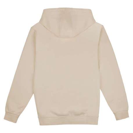 Sweat à capuche en coton mélangé ecru uni coupe droite col à capuche - Image 2