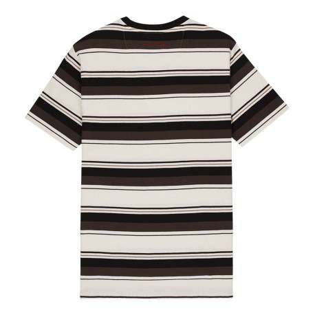 T-shirt en coton noir uni avec une coupe droite et des rayures à l'horizontal - Image 5