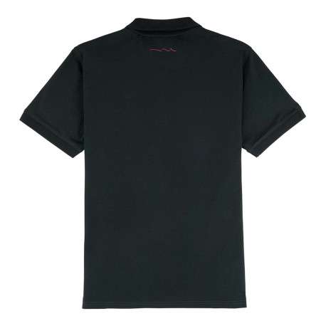 Polo en coton vert uni avec une coupe droite et le nom de la marque - Image 2
