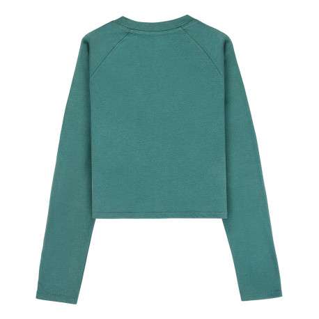T-shirt en coton vert uni avec une coupe droite et nom iconique - Image 5
