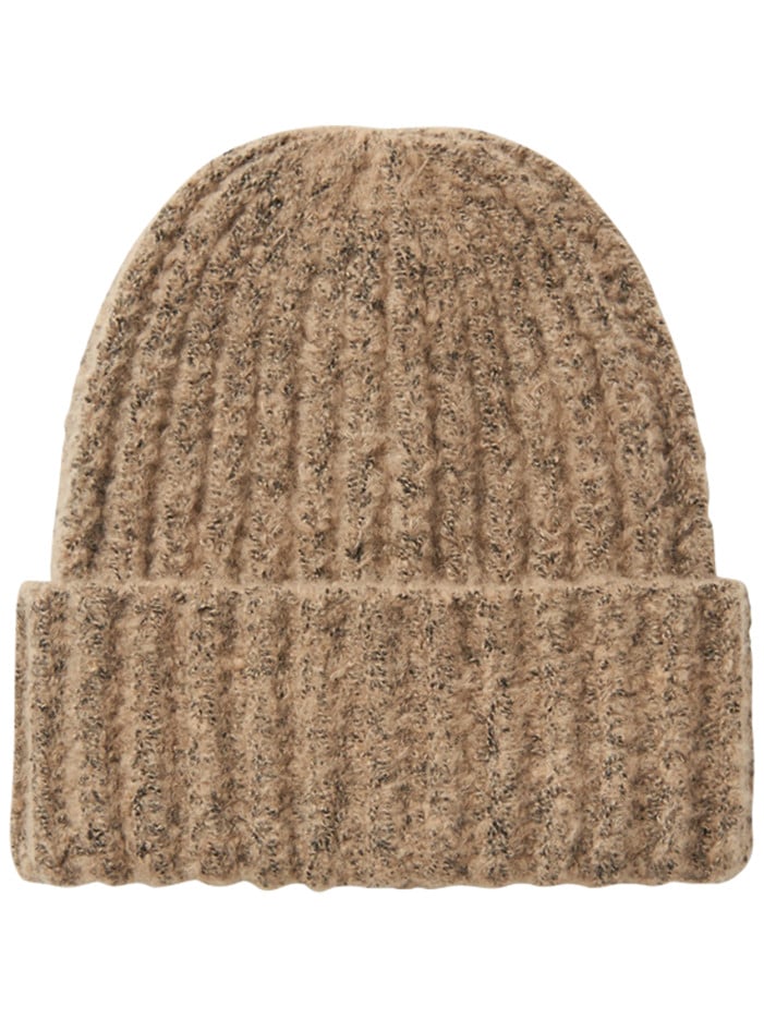 Bonnet beige moucheté en...