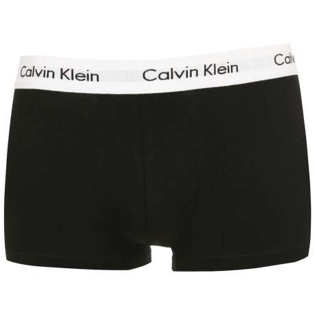 Lot de 3 Boxers en coton multicolores unis avec taille élastiquée et marque - Image 2