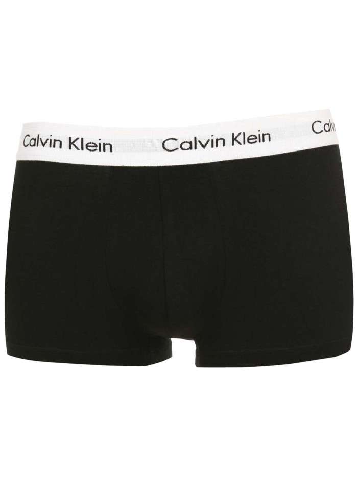 Lot de 3 Boxers en coton multicolores unis avec taille élastiquée et marque - Image 2