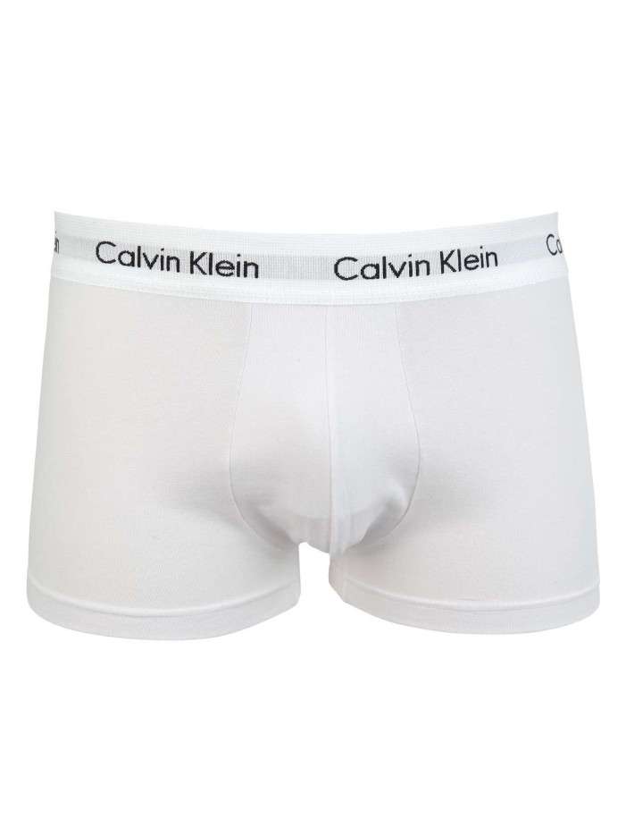 Lot de 3 Boxers en coton multicolores unis avec taille élastiquée et marque - Image 4