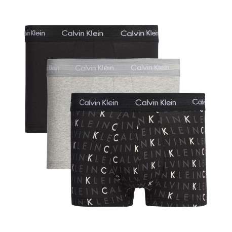 Lot de 3 Boxers noirs avec inscriptions Calvin Klein pour homme en coton