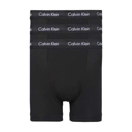 Lot de 3 boxers noirs en coton avec taille élastiquée noire